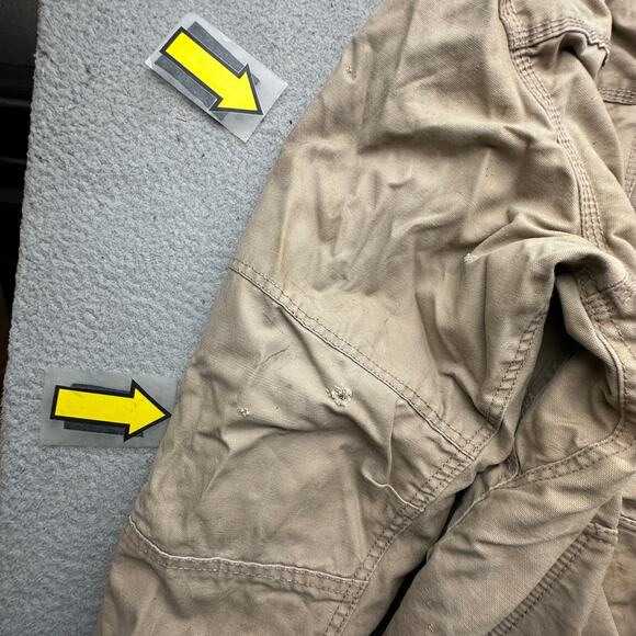 Ariat FR Jacket Mens XL NFPA 2112 CAT 4 Heavy Utility Coat Tan Khaki Canvas - Picture 8 of 16